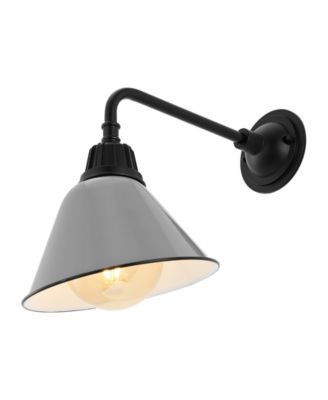 Croydon 9.63" 1-Light Farmhouse Industrial Indoor, Outdoor Iron LED Gooseneck Arm Outdoor Sconce