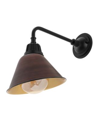 Croydon 9.63" 1-Light Farmhouse Industrial Indoor, Outdoor Iron LED Gooseneck Arm Outdoor Sconce