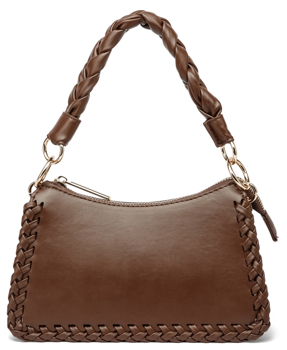Jora Braided Small Crossbody Bag - Chocolate Brown