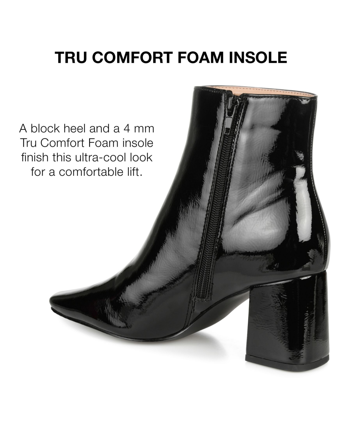 Shop Journee Collection Women's Haylinn Block Heel Dress Booties In Black Patent
