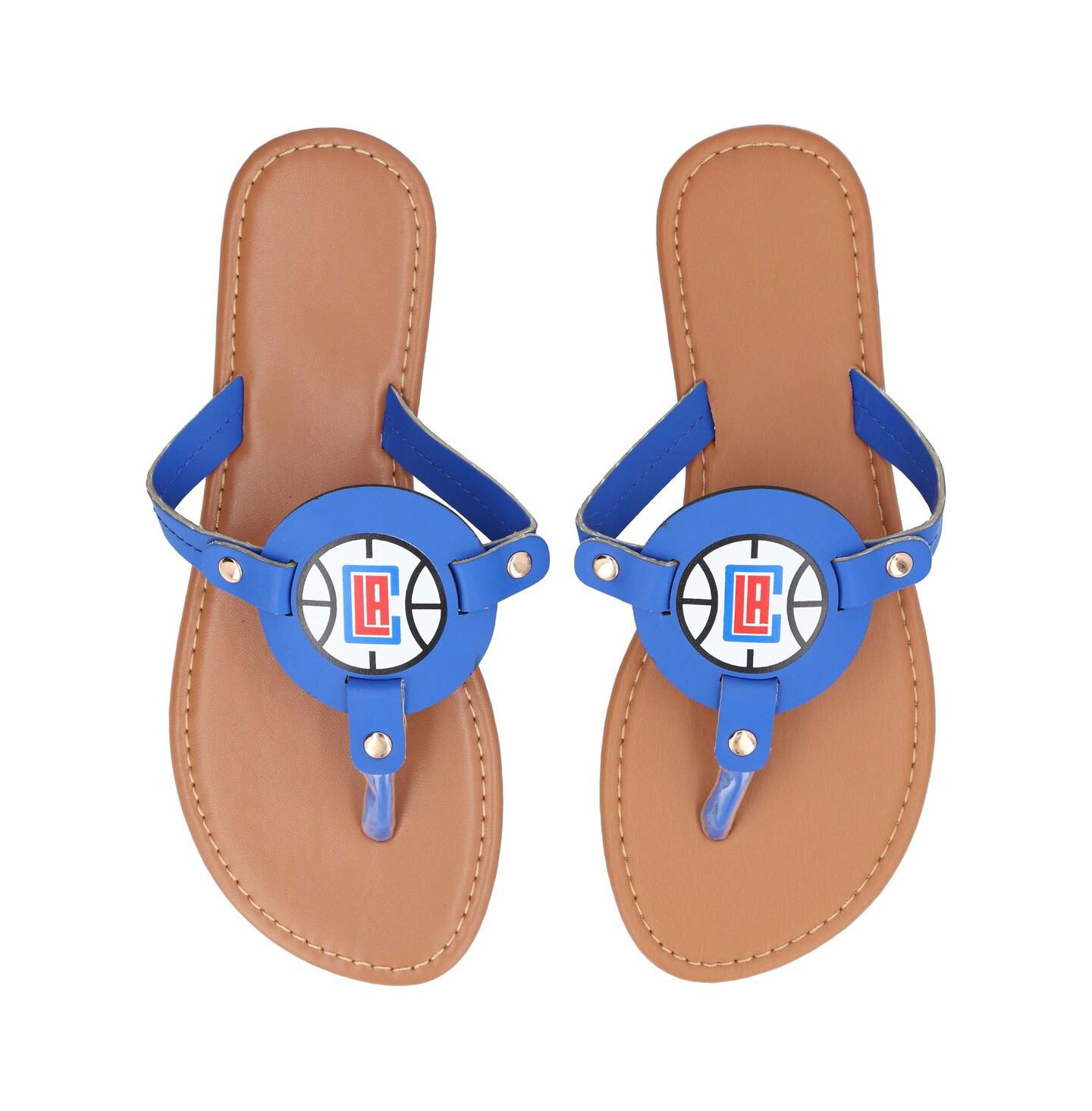 Женские сандалии FOCO LA Clippers Die-Cut Logo Flip Flops — фото 1
