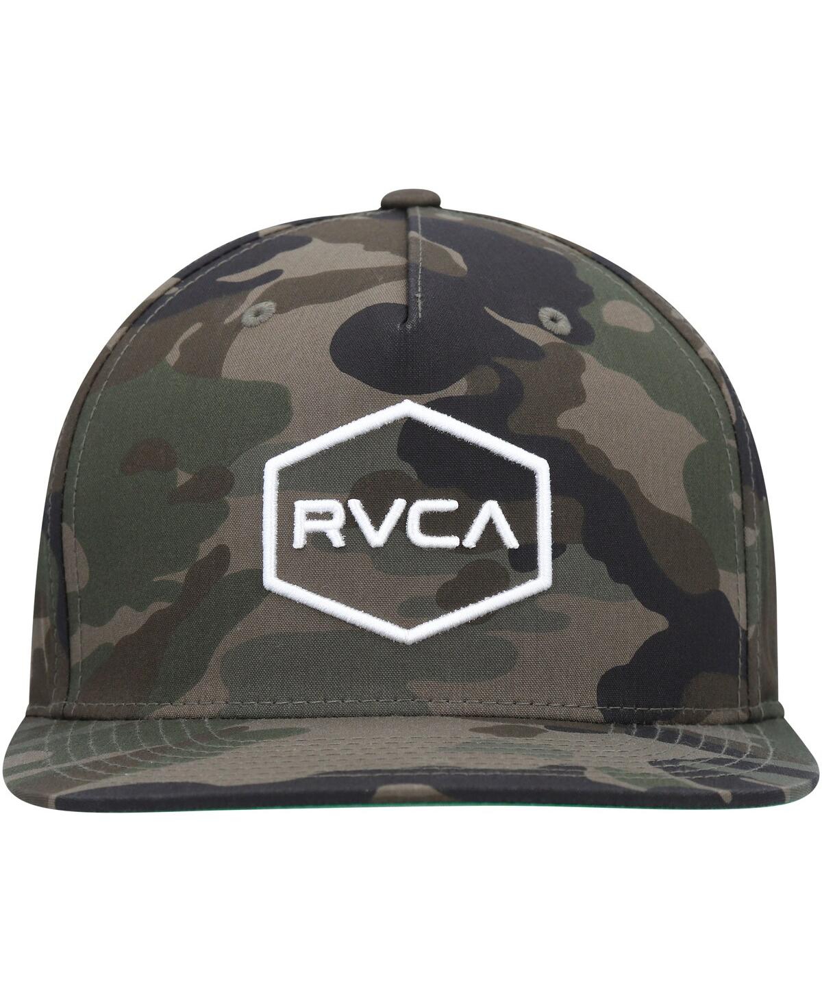 Shop Rvca Men's  Camo Commonwealth Adjustable Snapback Hat