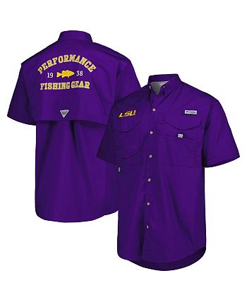 Columbia Men's Purple LSU Tigers Bonehead Button-Up Shirt - Macy's