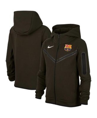 Nike Big Boys and Girls Olive Barcelona Tech Fleece Full-Zip