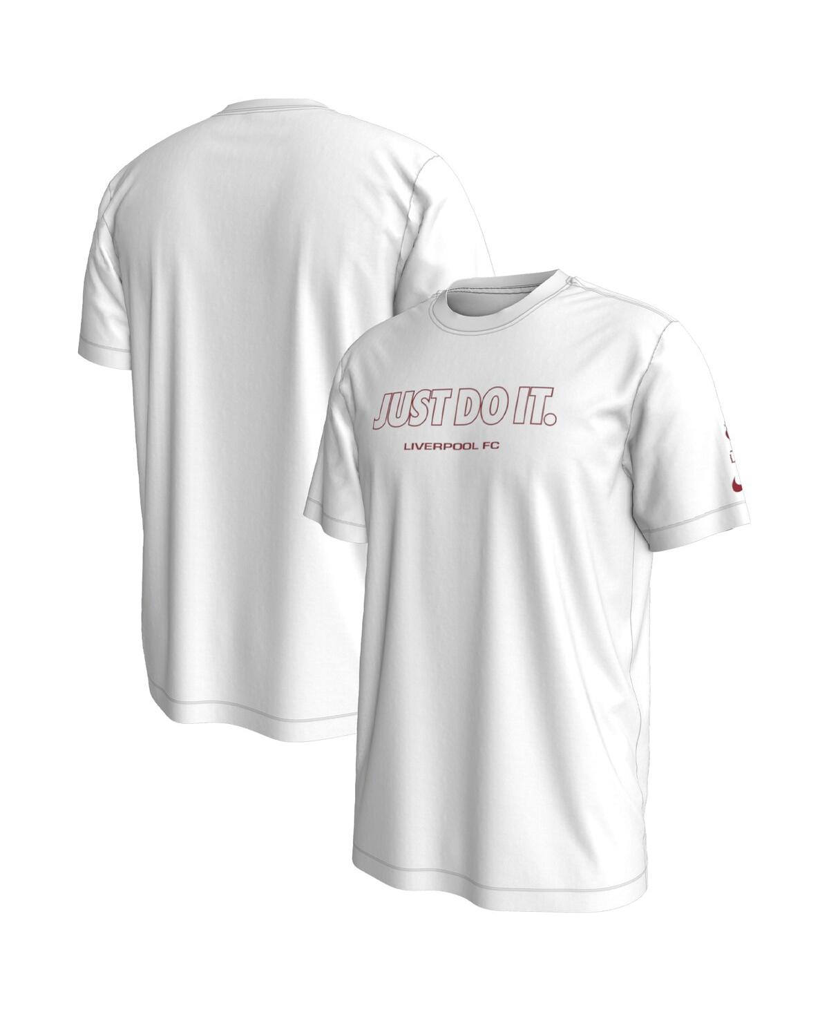 Shop Nike Men's  White Liverpool Just Do It T-shirt