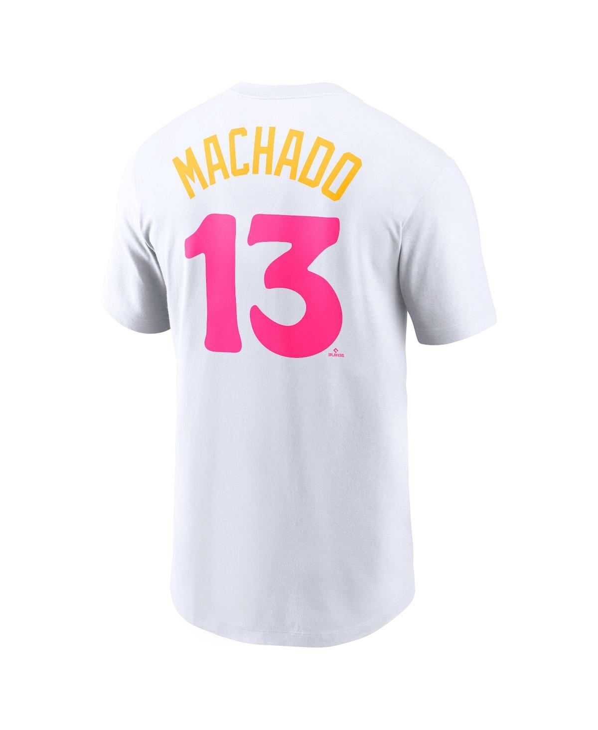 Men's Nike Manny MachadoSan Diego Padres City Connect Name and Number T-shirt - White