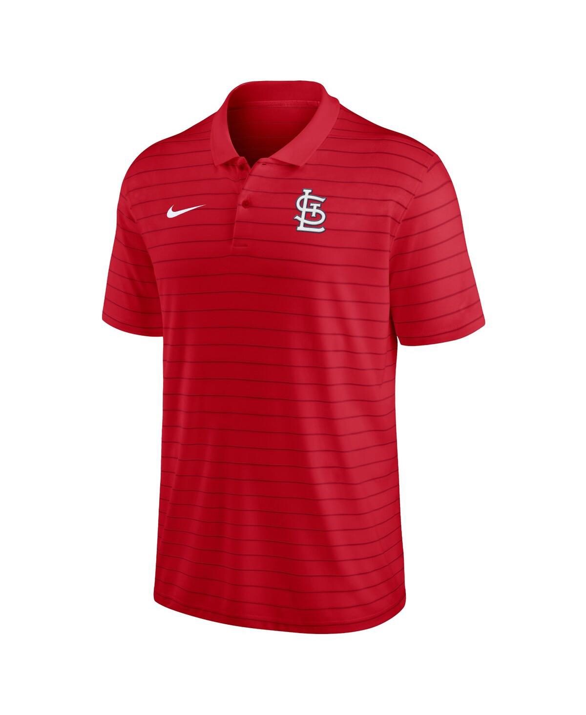 Nike Men's  Red St. Louis Cardinals Authentic Collection Victory Striped Performance Polo Shirt In Red