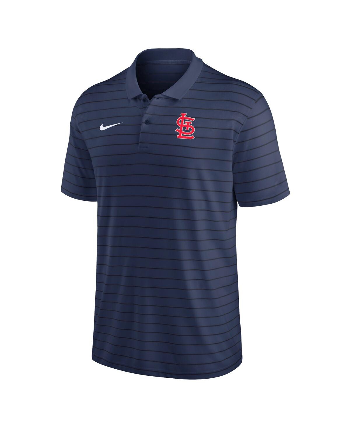 Shop Nike Men's  Navy St. Louis Cardinals Authentic Collection Victory Striped Performance Polo Shirt