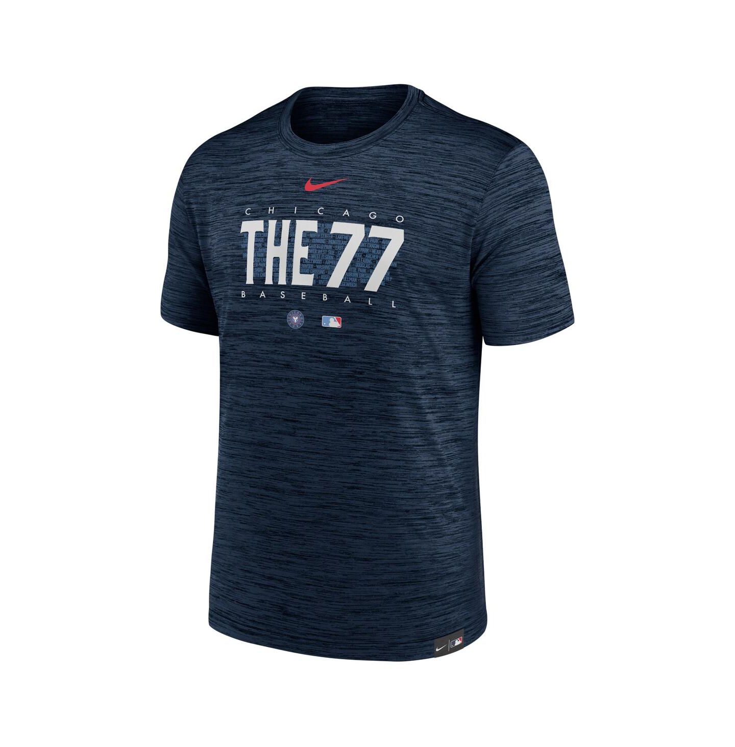 Мужская футболка Nike Navy Chicago Cubs City Connect Velocity Practice Performance — фото 3