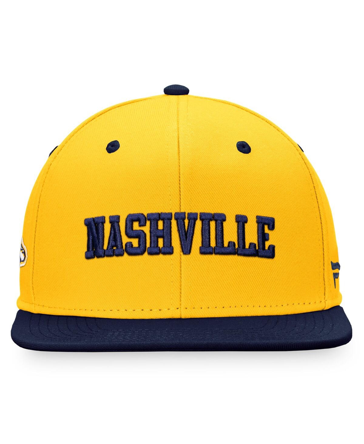 Men's Nashville Predators Fanatics Branded Gold 2023 NHL Draft Snapback Hat