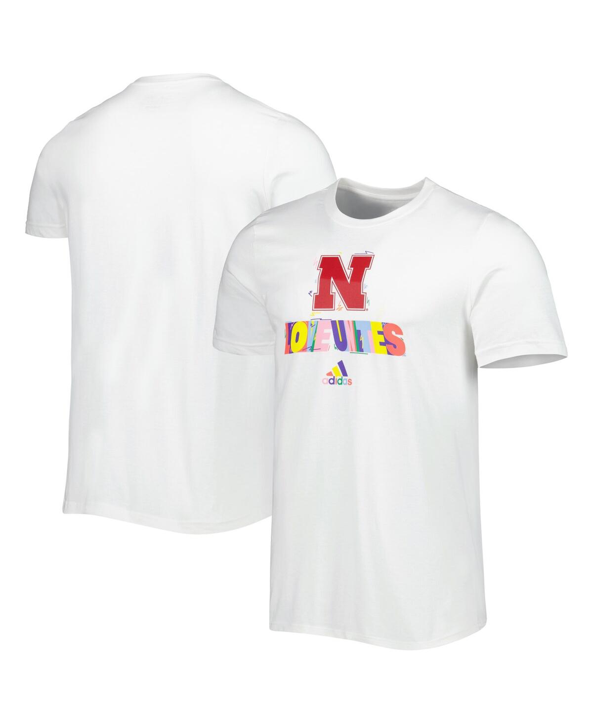 Shop Adidas Originals Men's Adidas White Nebraska Huskers Pride Fresh T-shirt