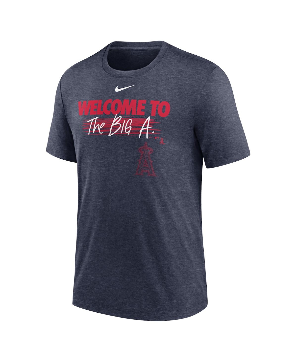 Men's NikeLos Angeles Angels Home Spin Tri-Blend T-shirt - Heather Navy