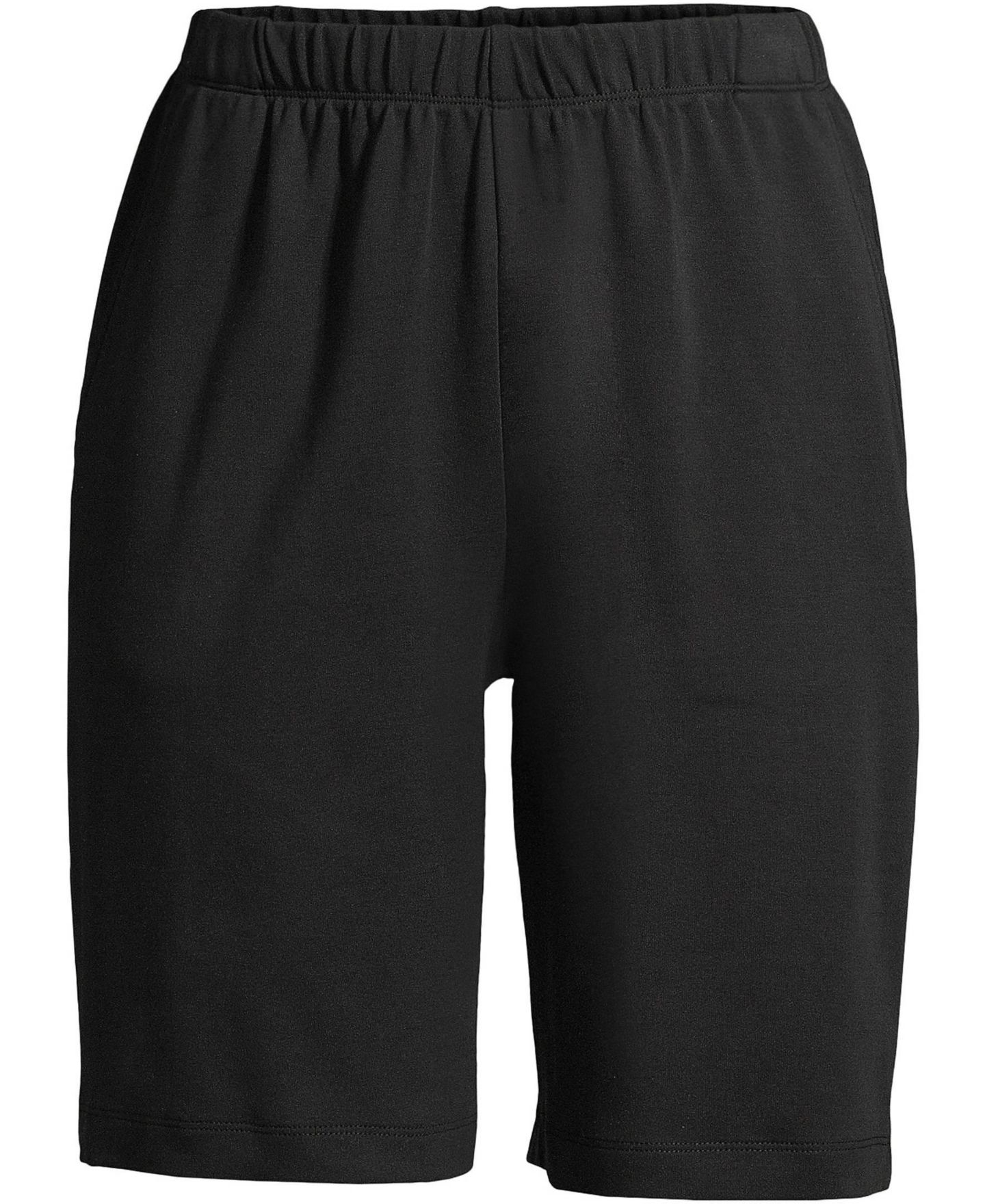 Женские шорты Lands' End Sport Knit High Rise, цвет: Чёрный — фото 17