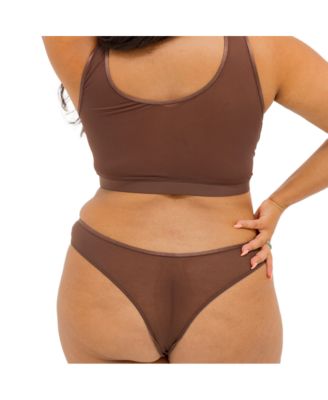 Plus Size Nude Shade Wireless Comfort Mesh Tank Bra