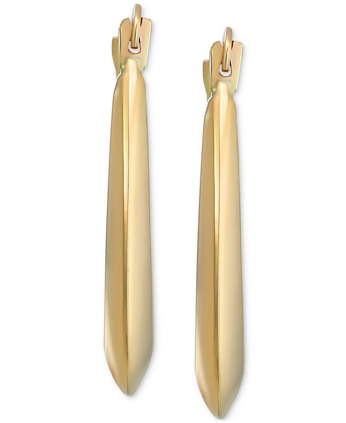 Macy's Oval Tapered Small Hoop Earrings in 10k Gold Macy's
