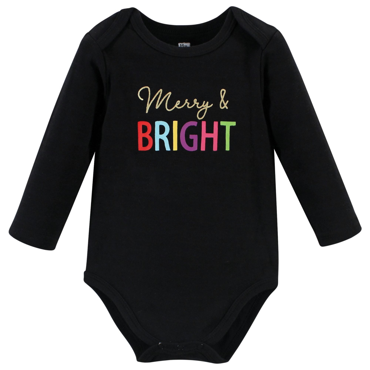 Hudson Baby Baby Girls Cotton Long-Sleeve Bodysuits, Merry and Bright, 3-Pack - Merry and bright