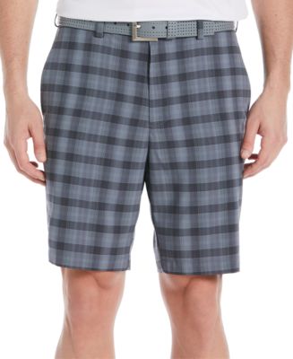 Pga Tour Mens Plaid Print Golf Shorts Gray Size 32 main image 0