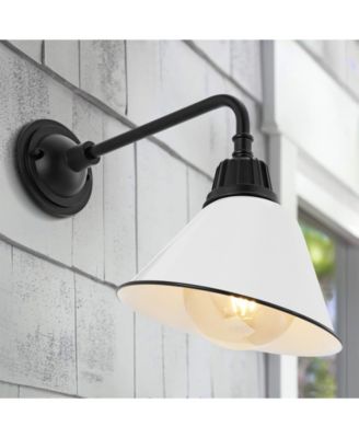 Croydon 9.63" 1-Light Farmhouse Industrial Indoor, Outdoor Iron LED Gooseneck Arm Outdoor Sconce