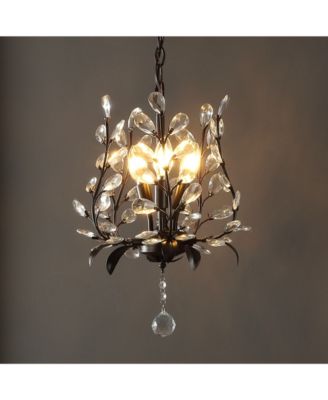 Adoria 12" 3-Light Contemporary Bohemian Iron, Acrylic LED Pendant