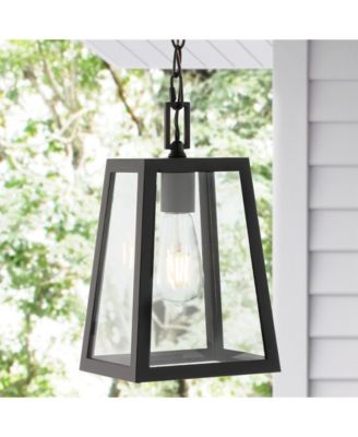 Glendale 6.75" 1-Light Farmhouse Industrial Iron, Glass Outdoor LED Pendant