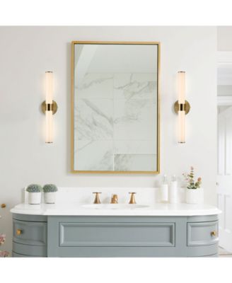 Brooks 20.13" 1-Light Industrial Mid-Century Iron Integrated LED Vanity Light