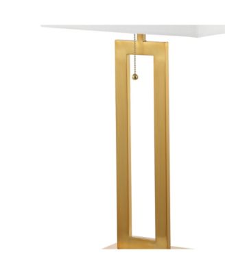 Sabrina 28.5" Vintage-inspired Industrial Iron LED Table Lamp with Pull-Chain and USB Charging Port, Set of 2