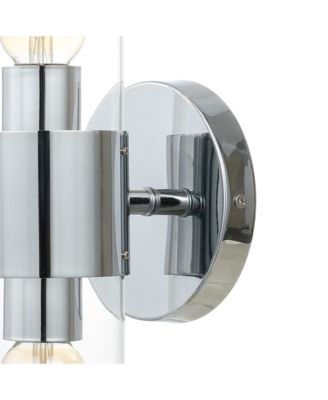 Quinn 15.5" 2-Light Mid-Century Modern Iron, Acrylic LED Sconce