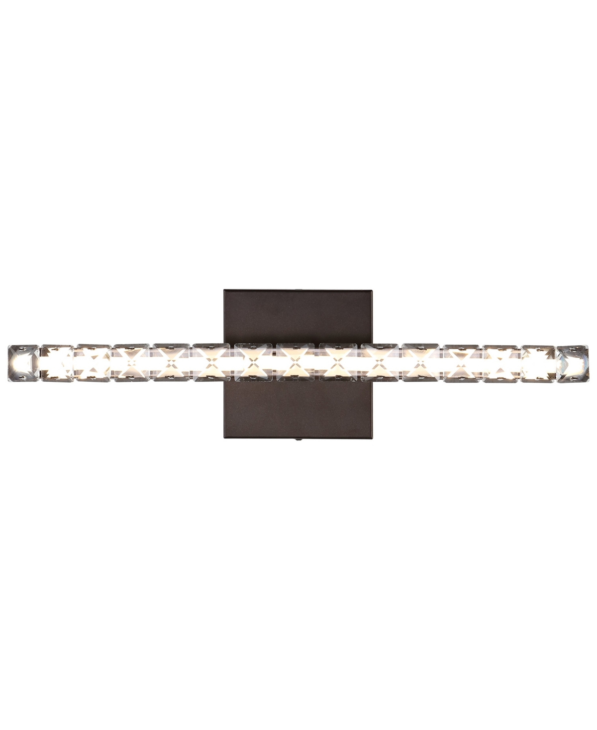 Alyson 1-Light Bohemian Industrial Iron, Acrylic Integrated Led Vanity Light - Clear