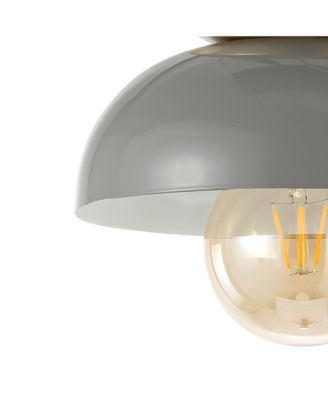 Paulina 8.5" 1-Light Classic Industrial Iron LED Flush Mount