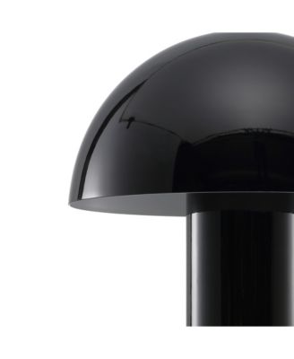 Boletus 10.75" Contemporary Bohemian Rechargeable, Cordless Iron Integrated LED Mushroom Table Lamp