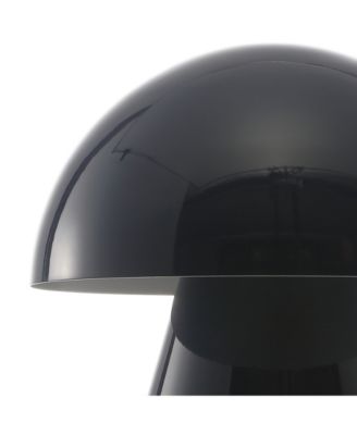 Porcini 7" Contemporary Bohemian Rechargeable, Cordless Iron Integrated LED Mushroom Table Lamp