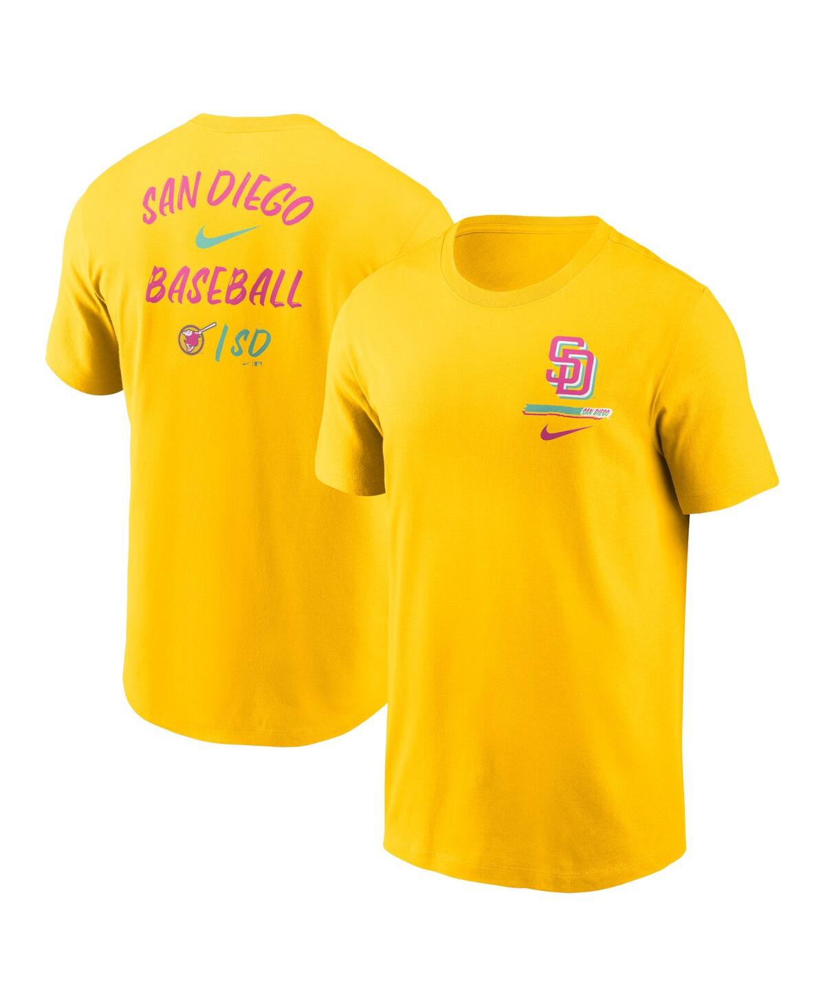 Shop Nike Men's  Gold San Diego Padres City Connect 2-hit T-shirt
