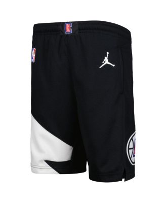 Big Boys and Girls Black LA Clippers Statement Edition Swingman Performance Shorts