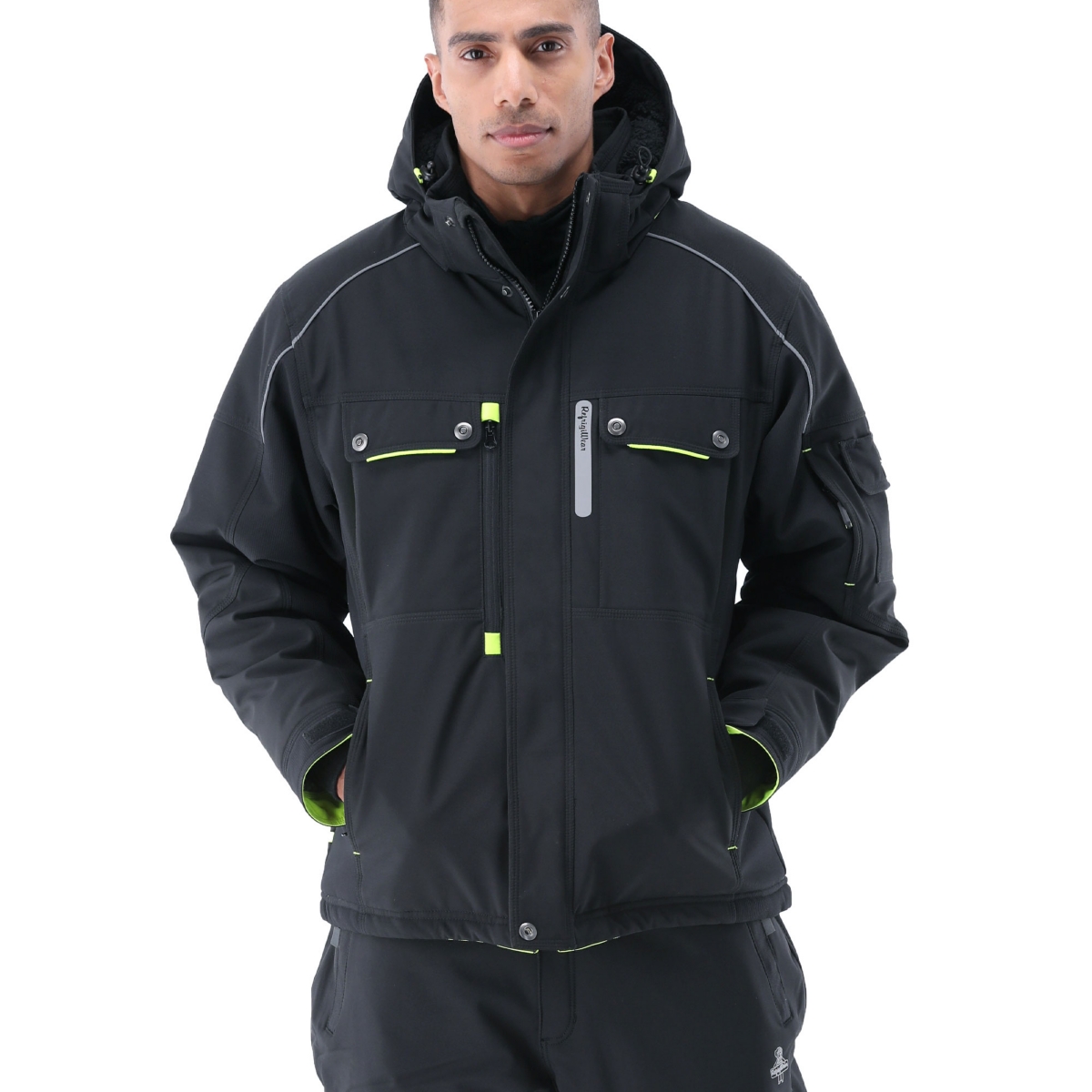 Big & Tall Extreme Hooded Insulated Jacket - Black
