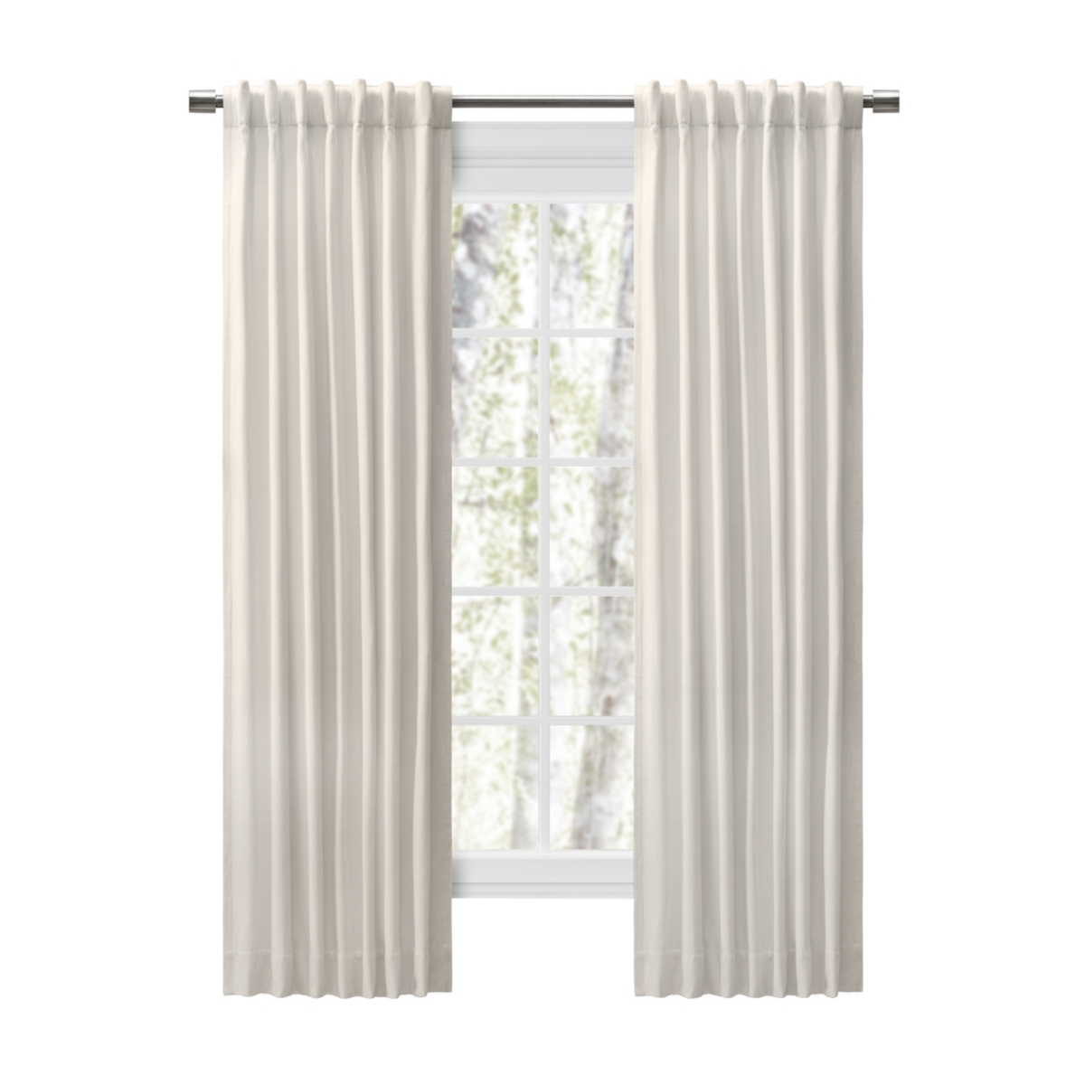 Ricardo Chevron 80C/20P Sustainable Unlined Rod Pocket w/Back Tabs Curtain Panel 48