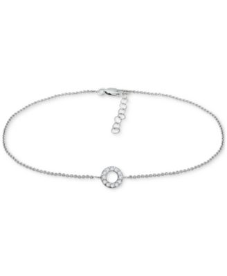 Giani Bernini Cubic Zirconia Circle Ankle Bracelet Created for Macys - SILVER 27$