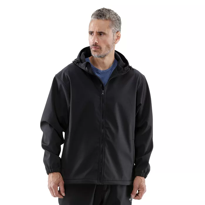 Big & Tall Lightweight Softshell Jacket with Hood - Water-Repellent & Wind-Tight Workwear