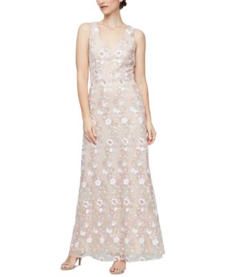 Alex & Eve Women's Embellished V-Neck Sleeveless Gown - Macy's