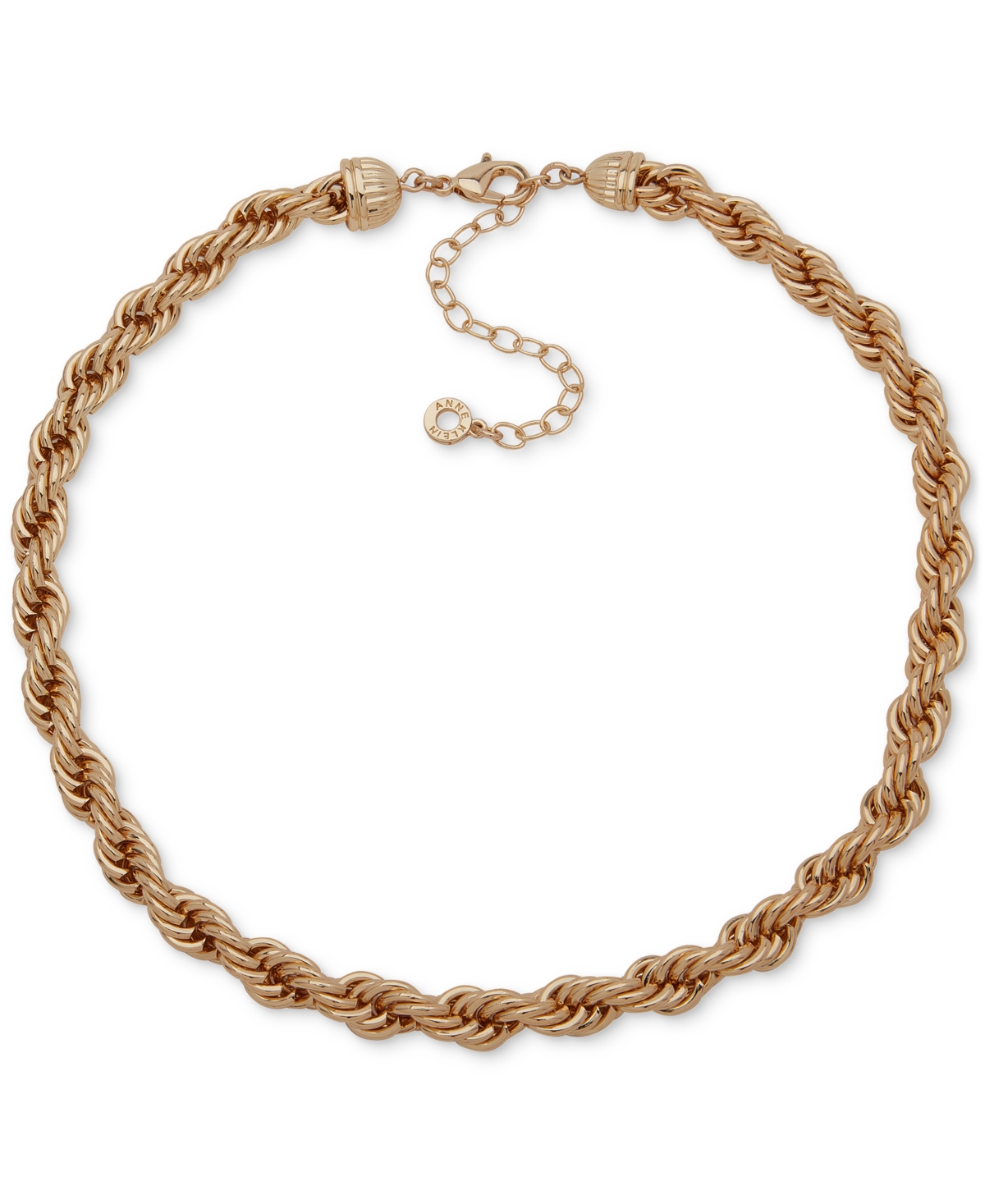 Anne Klein Gold-Tone Thick Rope Chain Collar Necklace, 16" + 3" extender