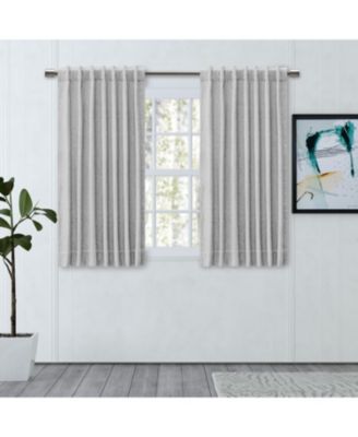 Chevron 80C/20P Sustainable Triple Lined Rod Pocket w/Back Tabs Curtain Panel 48"W x 45"L