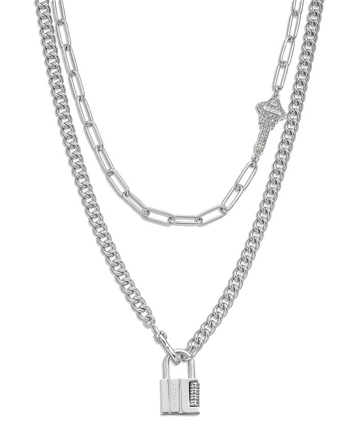 Lock and hotsell key layered necklace