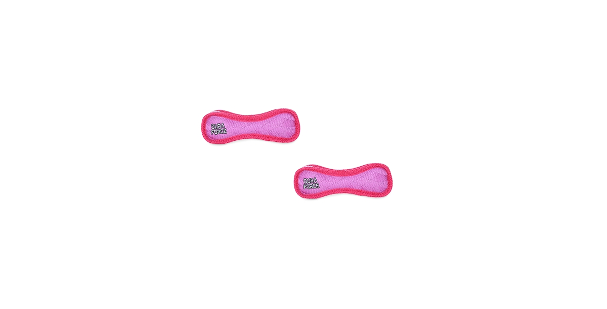 Jr Bone Tiger Pink-Pink, 2-Pack Dog Toys - Bright Pink