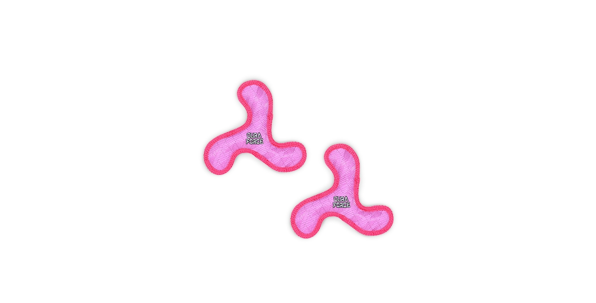 Jr Boomerang Tiger Pink-Pink, 2-Pack Dog Toys - Bright Pink