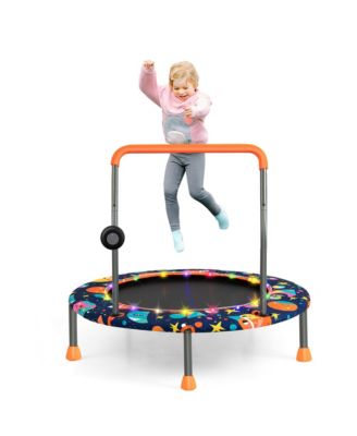 36 Mini Toddler Trampoline W LED Bluetooth Speaker Detachable Handle Macy s