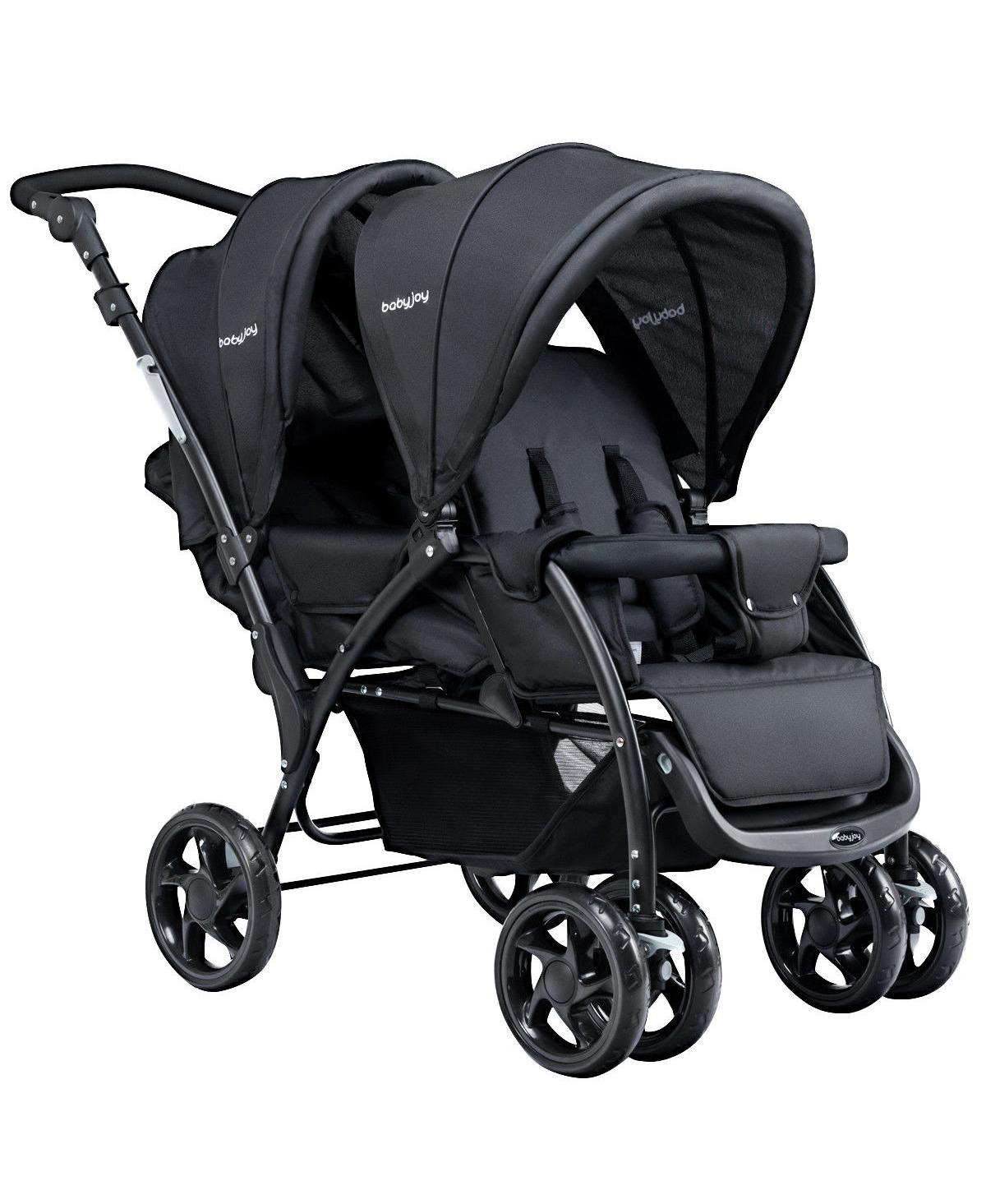 Costway Twin Baby Double Stroller Lightweight Travel Stroller Infant Pushchair