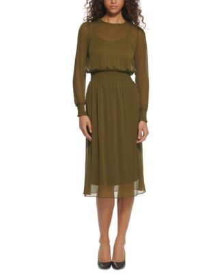 Women's Smocked Fit & Flare Dress