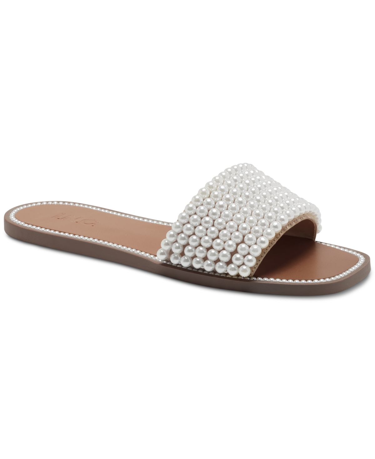 Pelle Flat Slide Sandals, Created for Macy's - Pearl