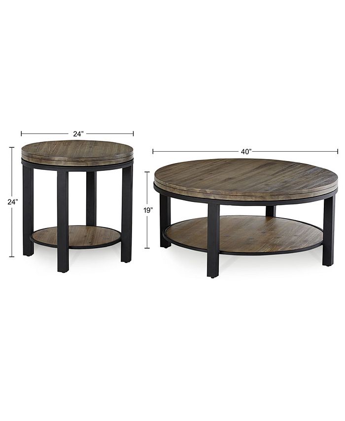 Furniture Canyon Round Coffee Table, Created for Macy's Macy's