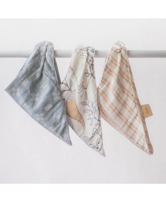 Baby Boys or Baby Girls Ezra Muslin Bibs, 3 Piece Set