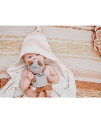 Baby Girls Parker Cotton Neutral Hooded Bath Towel